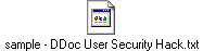 sample - DDoc User Security Hack.txt