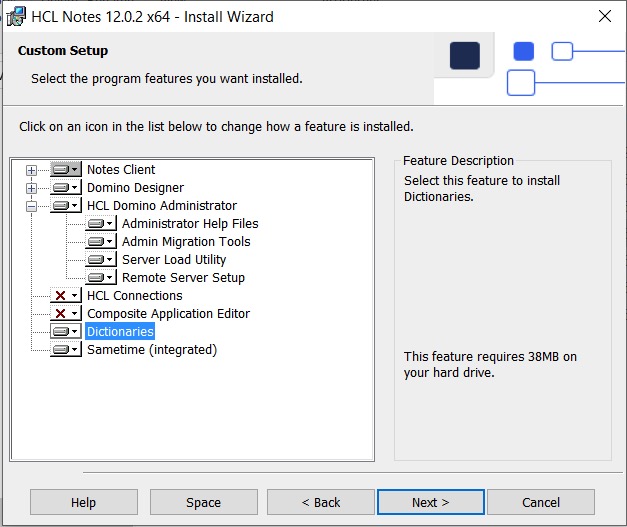 Custom Setup - Designer / Administrator screen