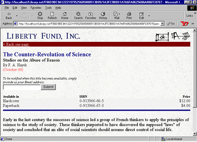 Unavailable catalog item
