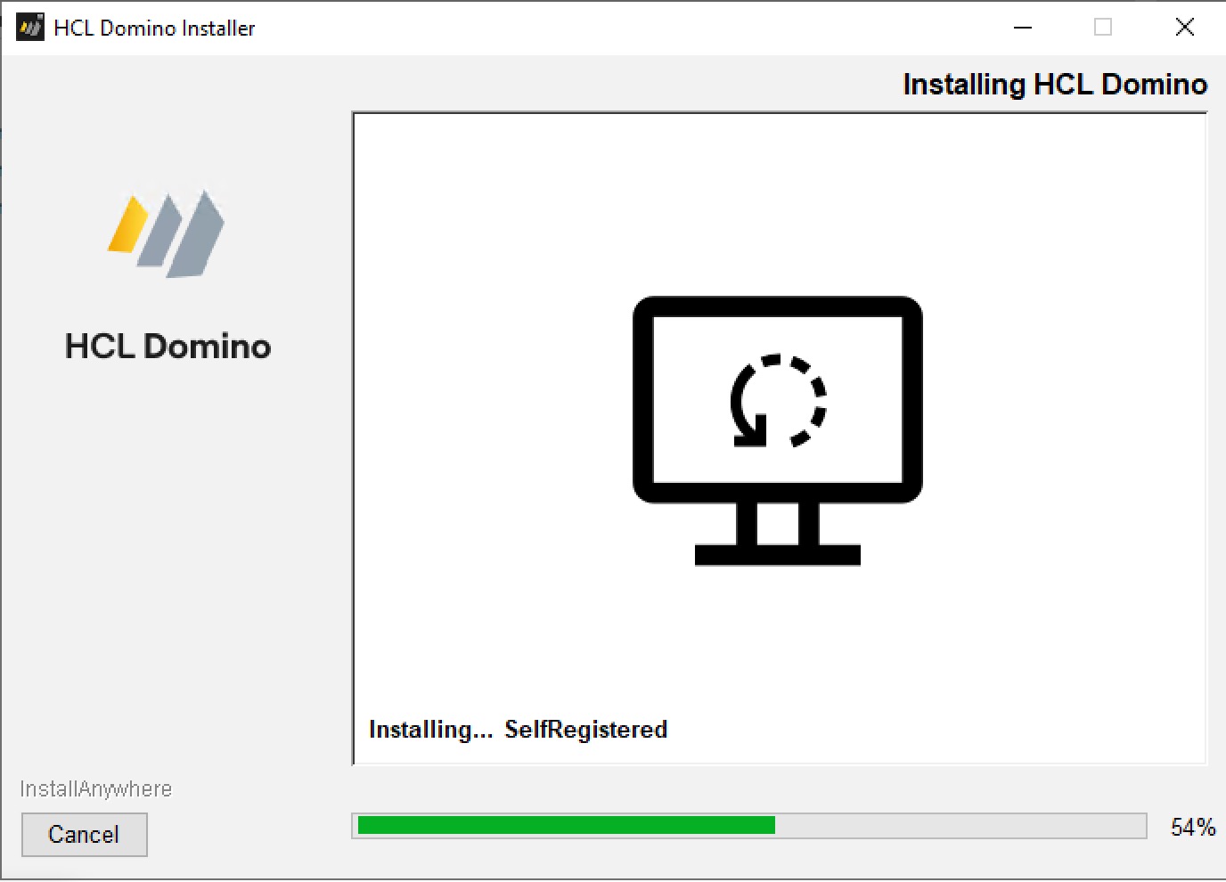 HCL Domino Installer - Waiting page