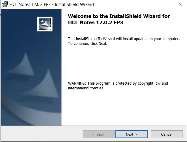 Welcome screen